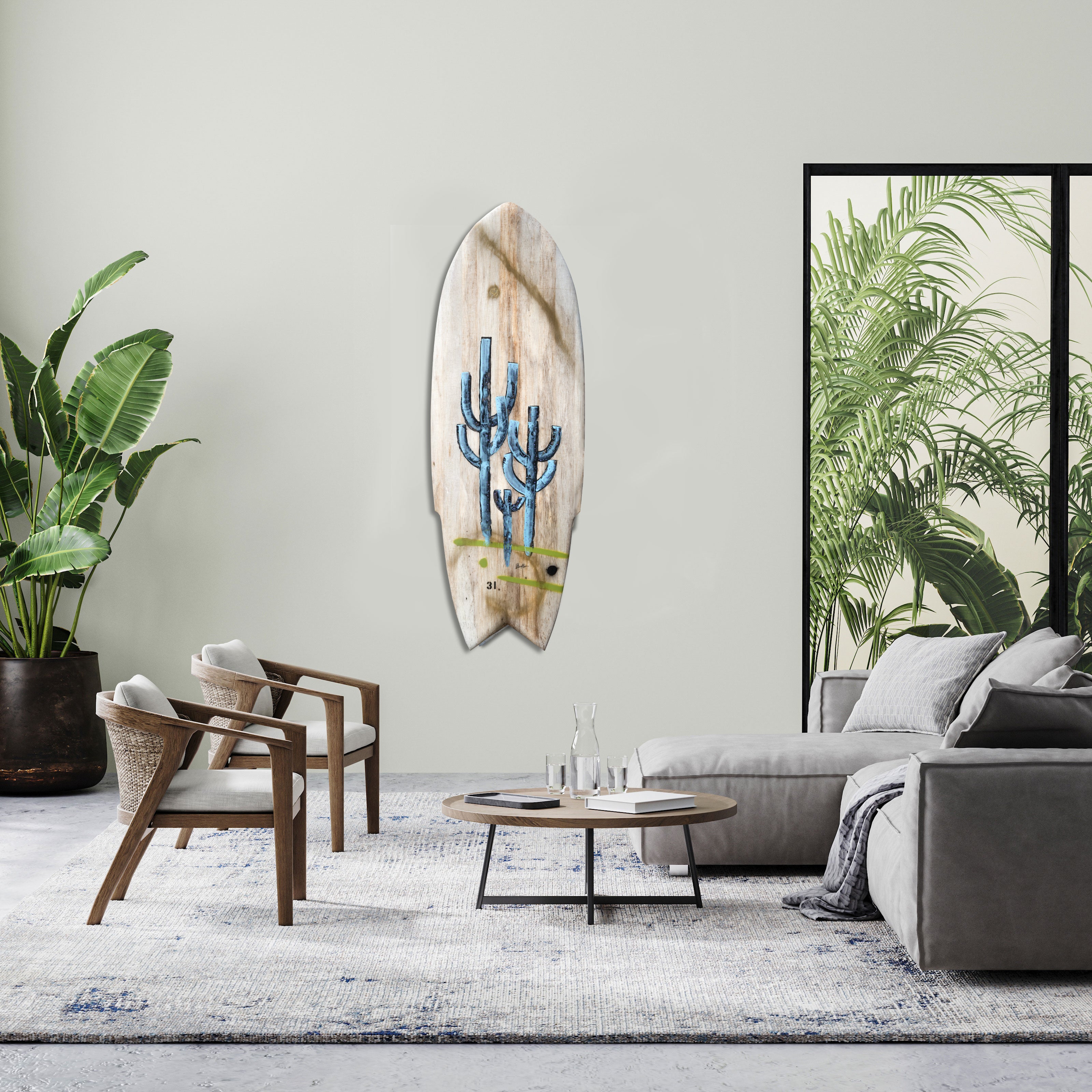 Agave Blue Cactus Surfboard