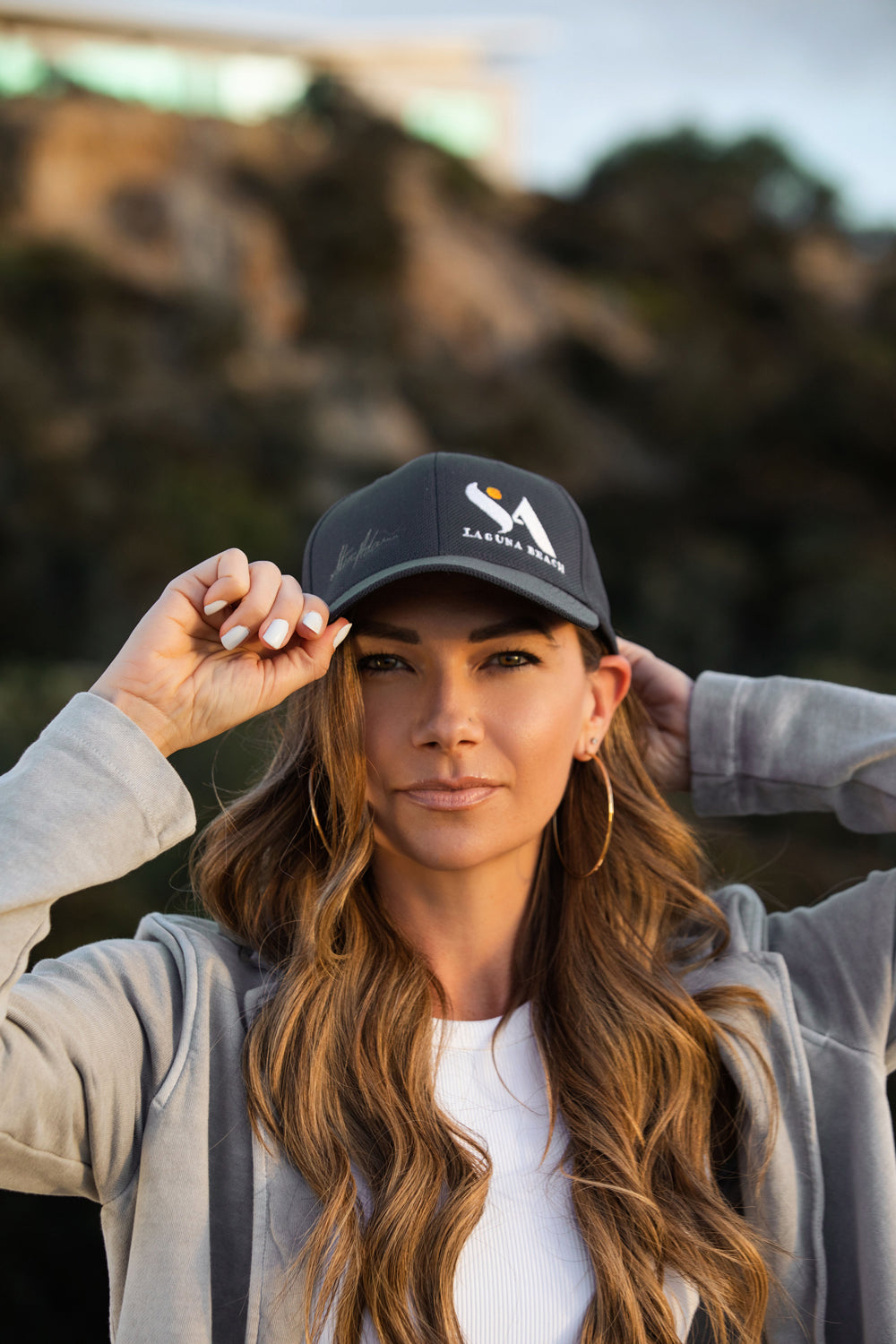 SA Laguna Beach Hat Graphite/White Logo