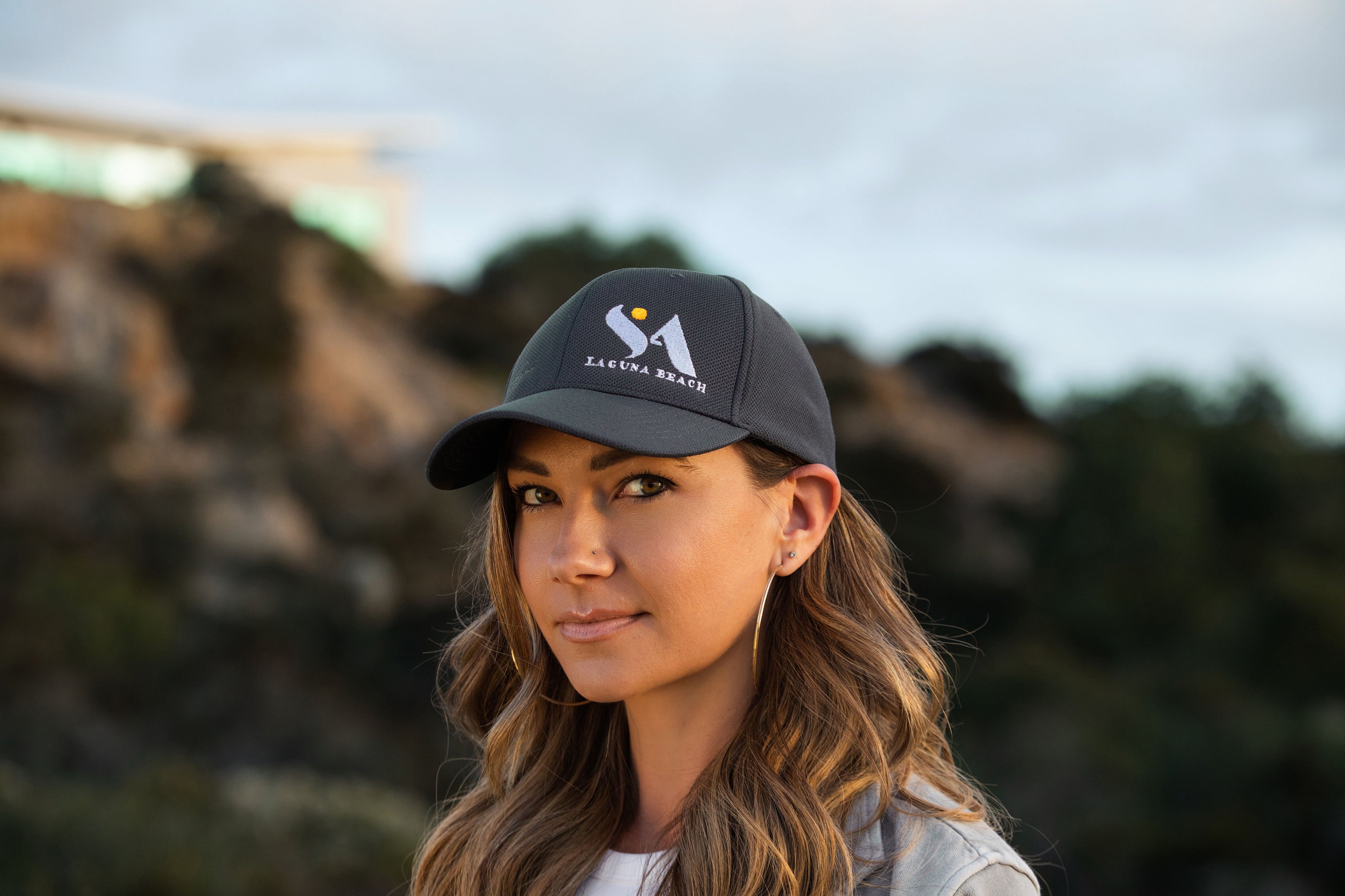 SA Laguna Beach Hat Graphite/White Logo
