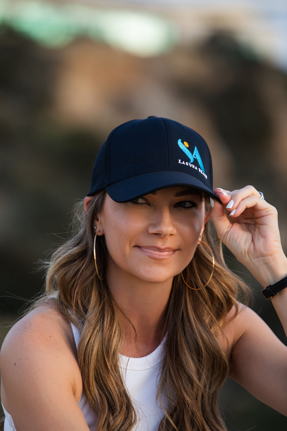 SA Laguna Beach Hat Black/Blue Logo