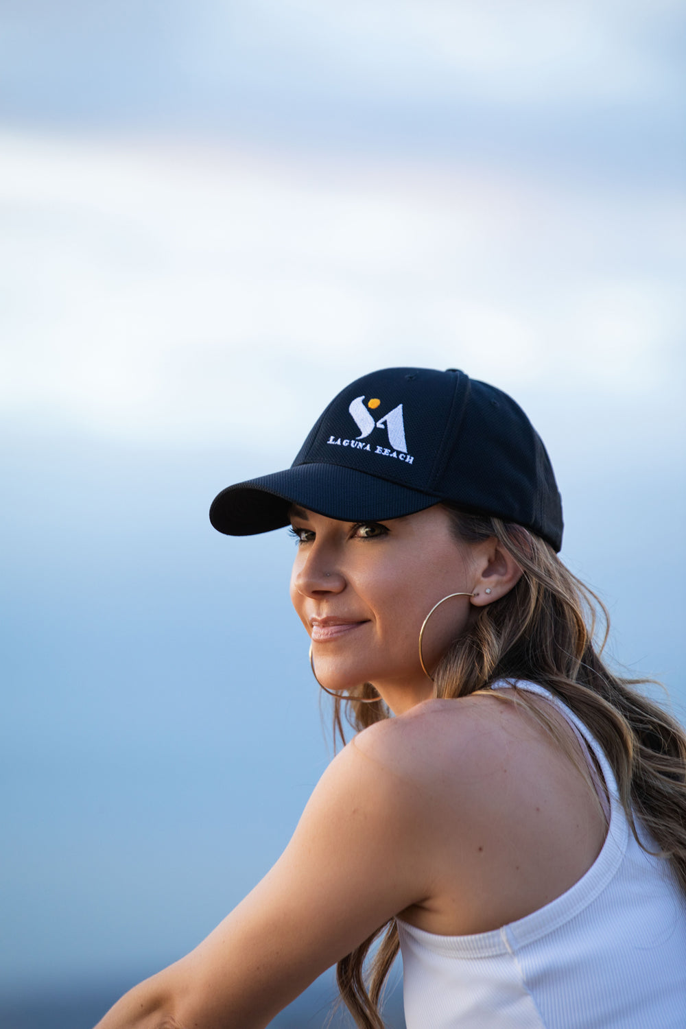 SA Laguna Beach Hat Black/White Logo