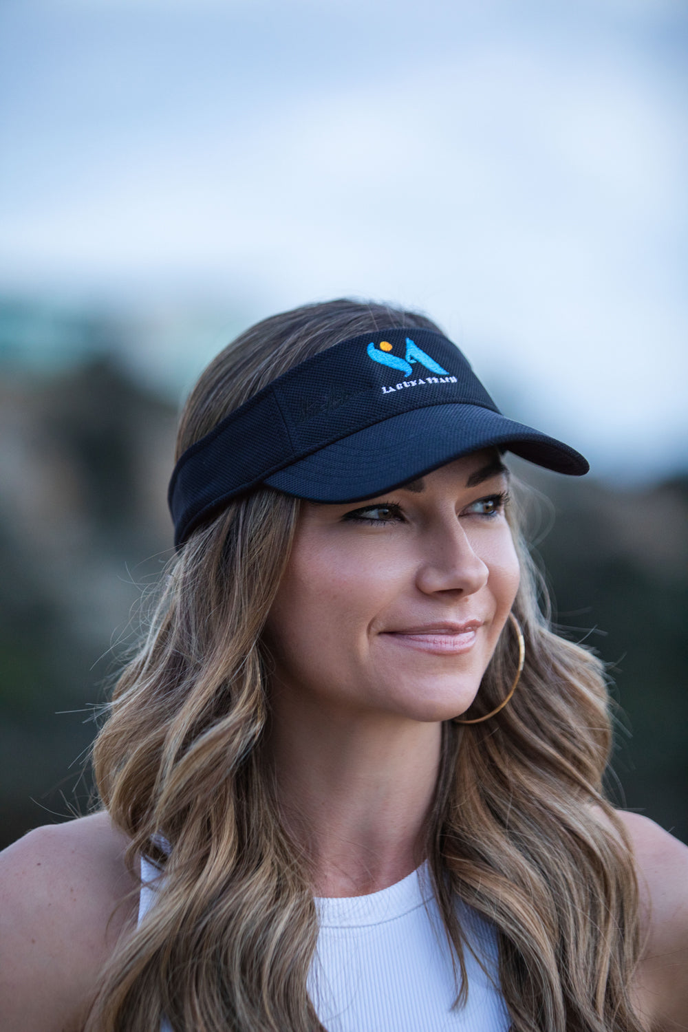 Black Visor / SA LOGO Blue