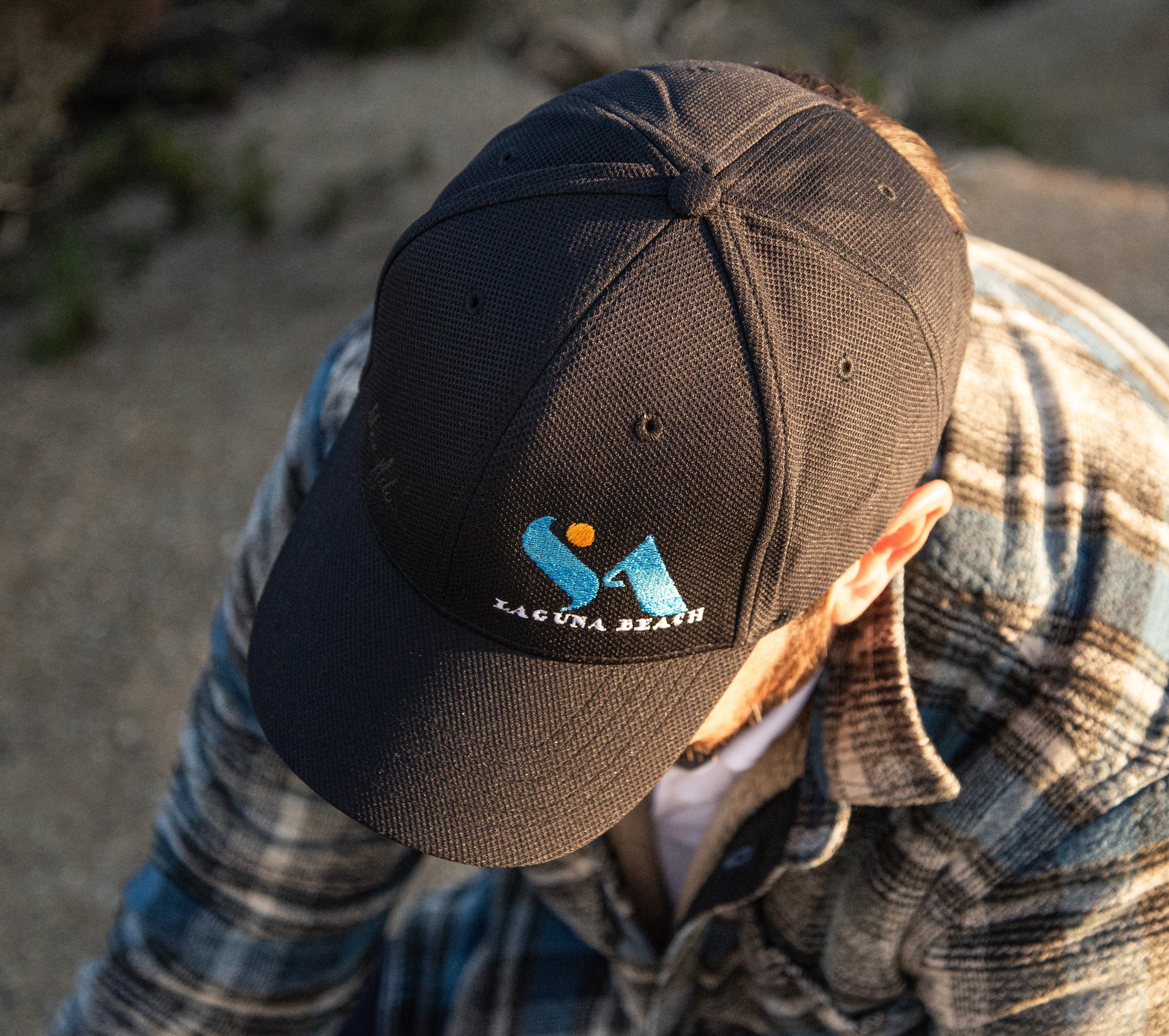 SA Laguna Beach Hat Black/Blue Logo