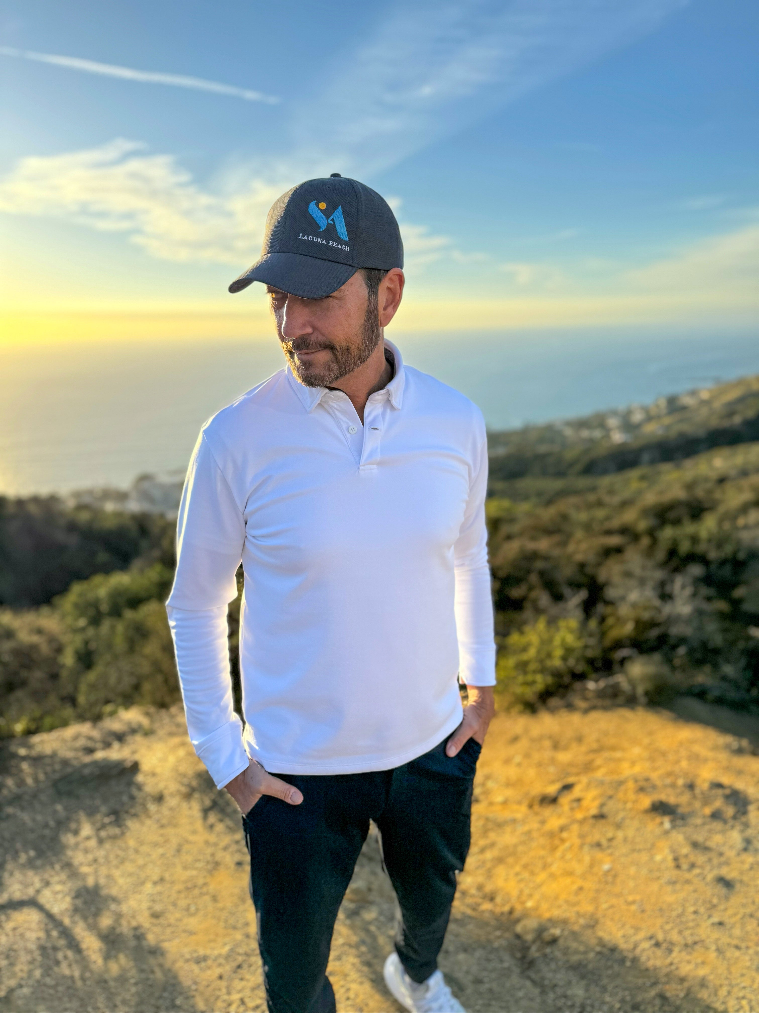 SA Laguna Beach Hat Graphite/Blue Logo