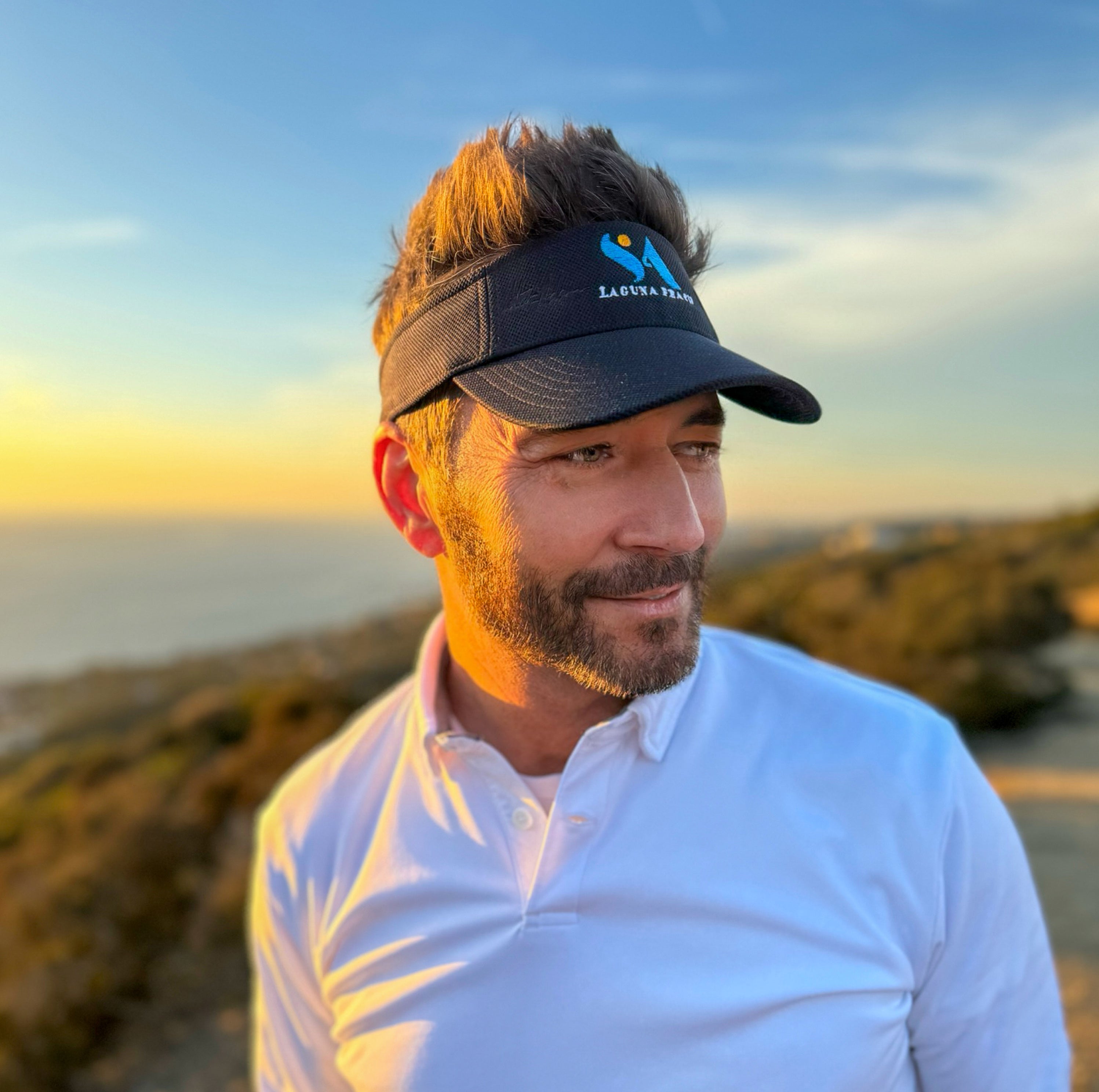 Black Visor / SA LOGO Blue