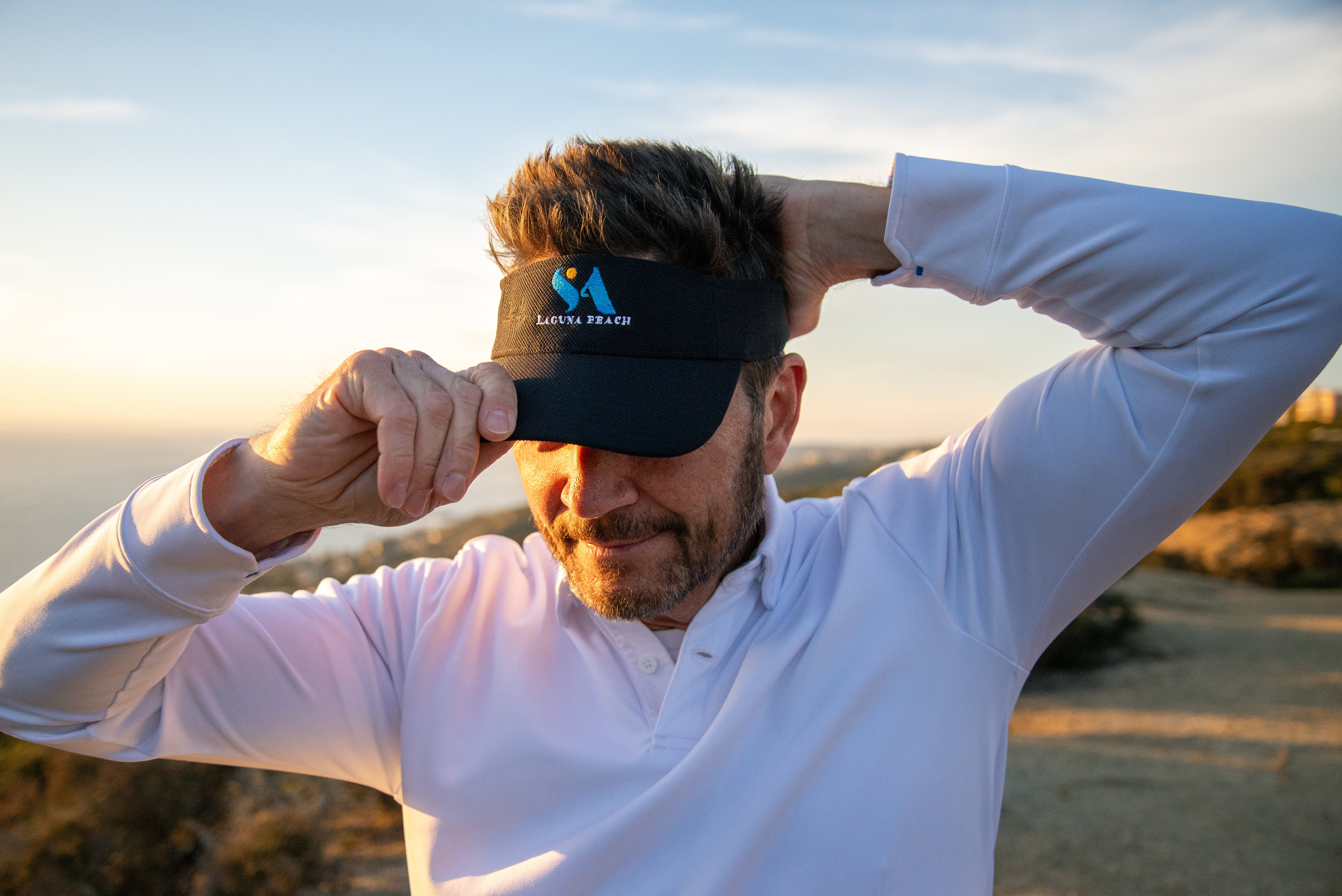 Black Visor / SA LOGO Blue