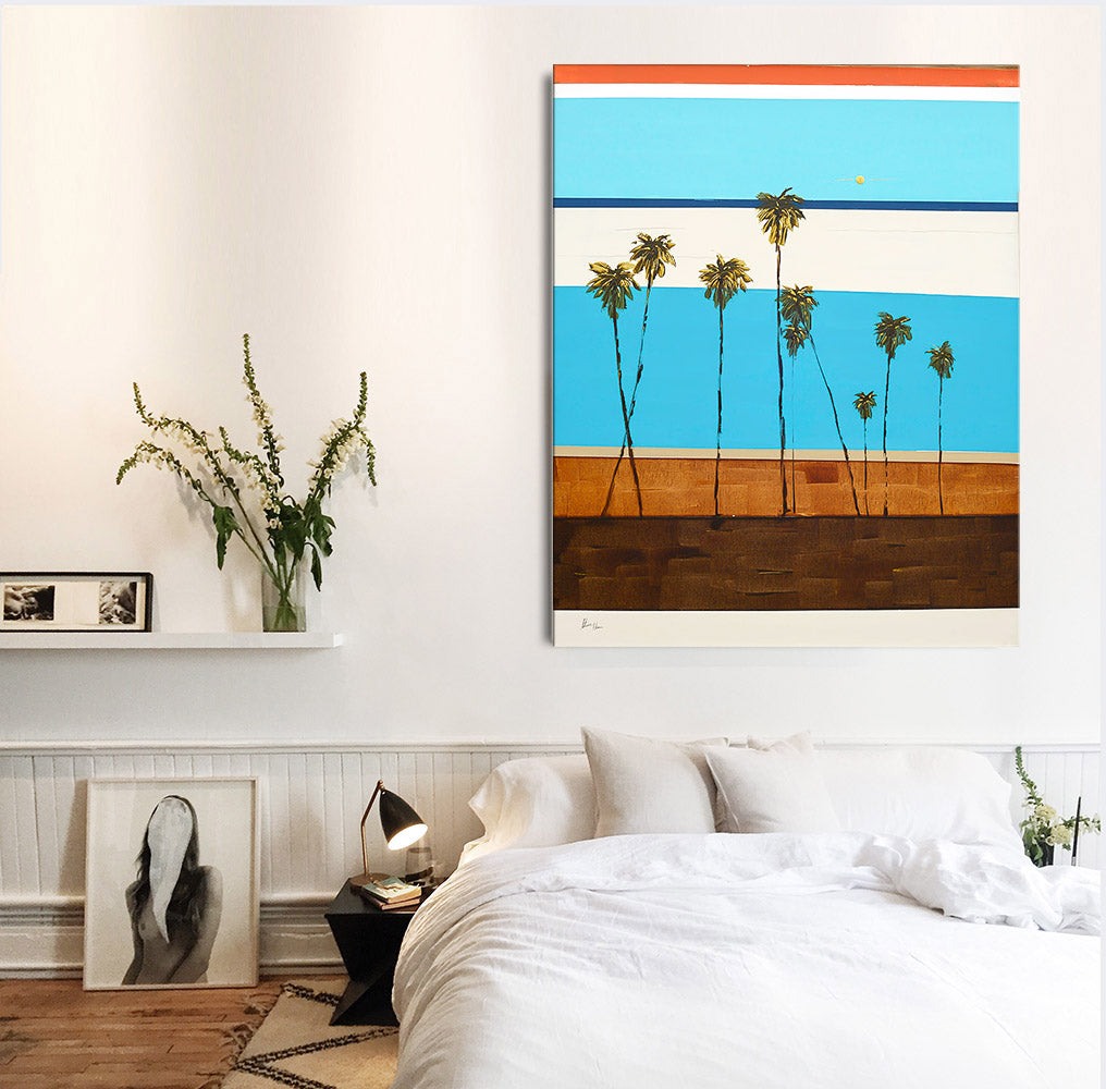 Abstract Coastal Modern Art in room