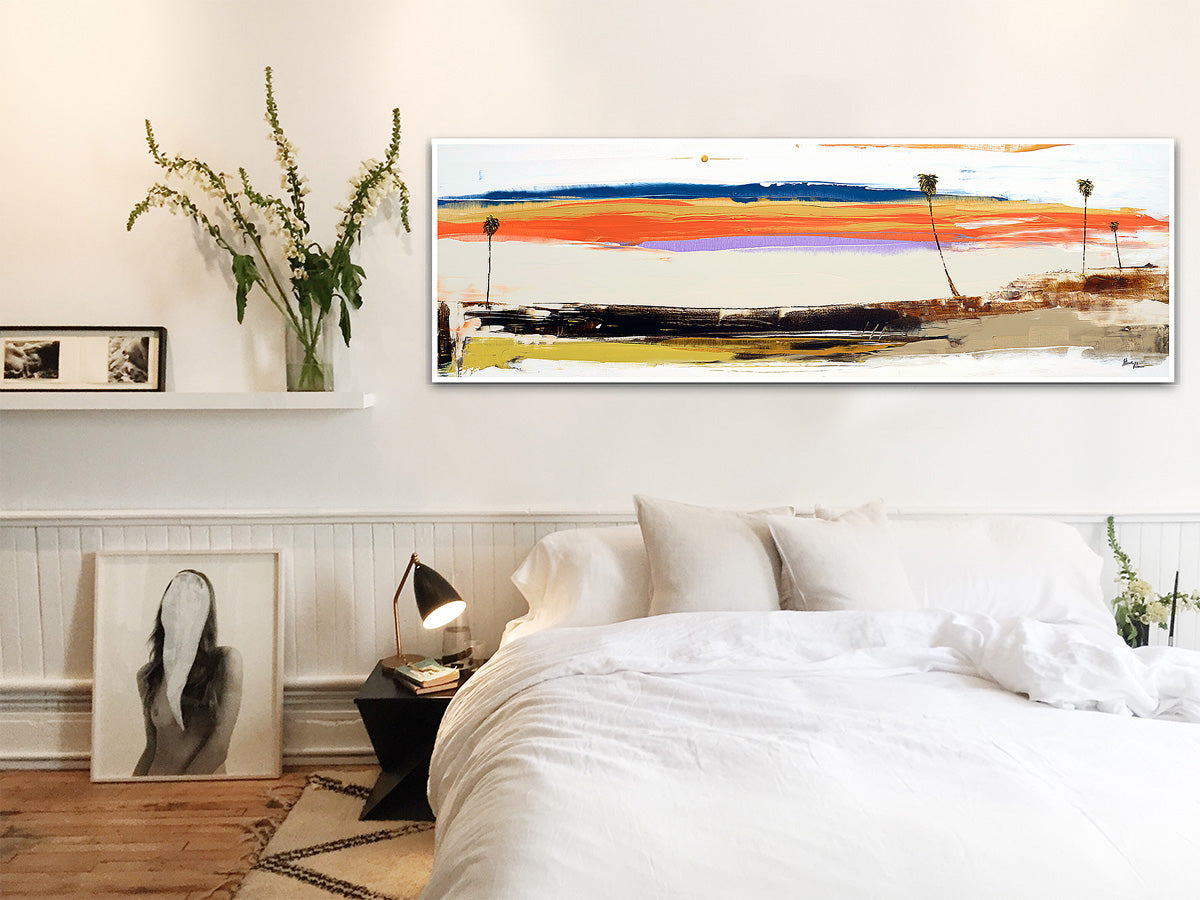 Coastal Modern Steve Adam Painting in Bedroom