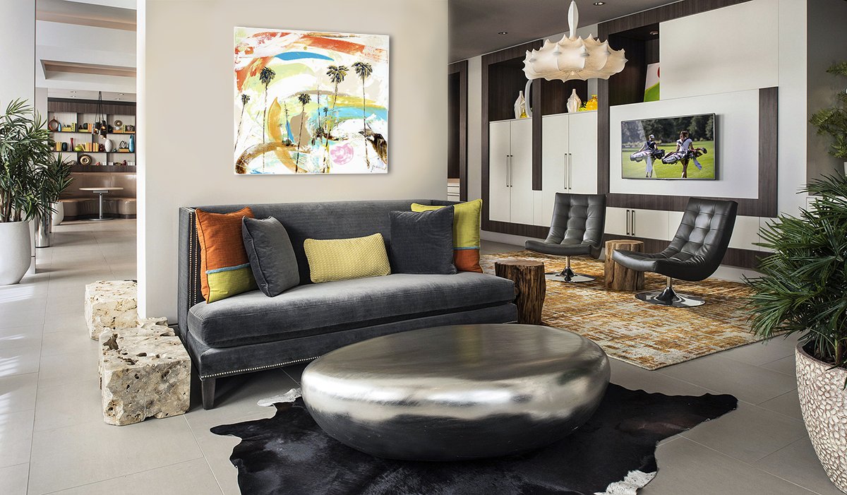 A Joyful Steve Adam Original in Modern Living Room