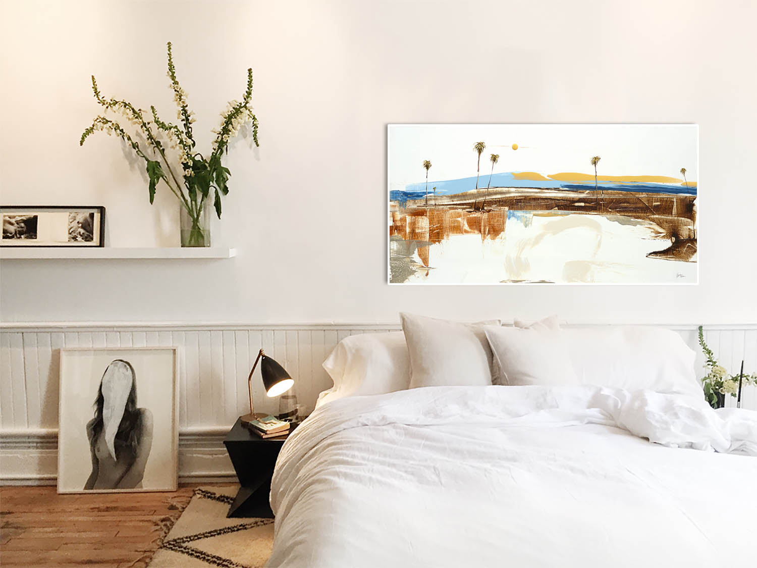 Coastal Modern Art in Bedroom