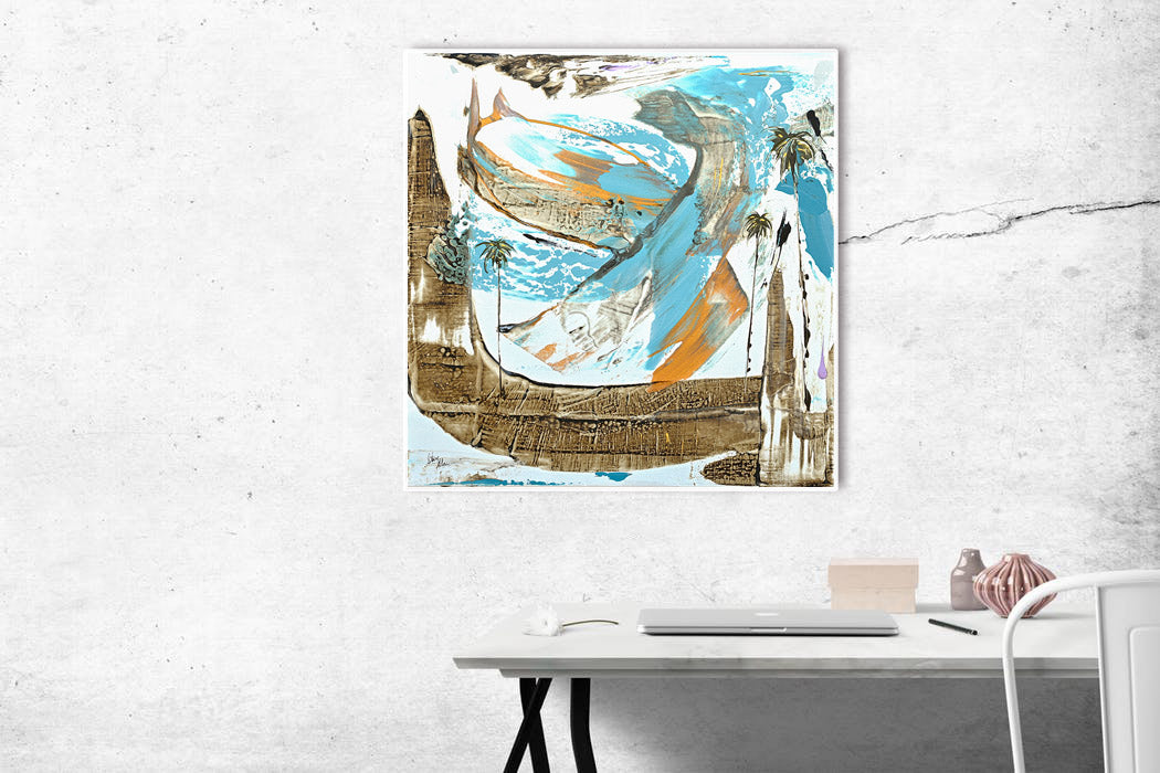 Free flowing and textural abstract art - Steve Adam Gallery, Laguna Beach