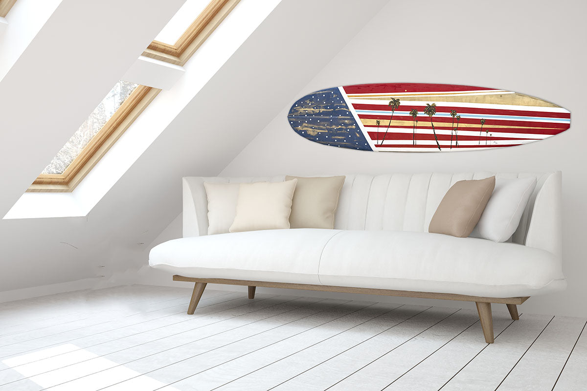 Palm Flag Surfboard