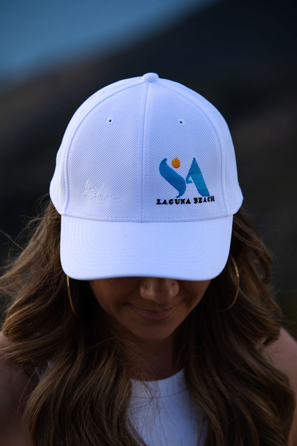 SA Laguna Beach Hat White/Blue Logo