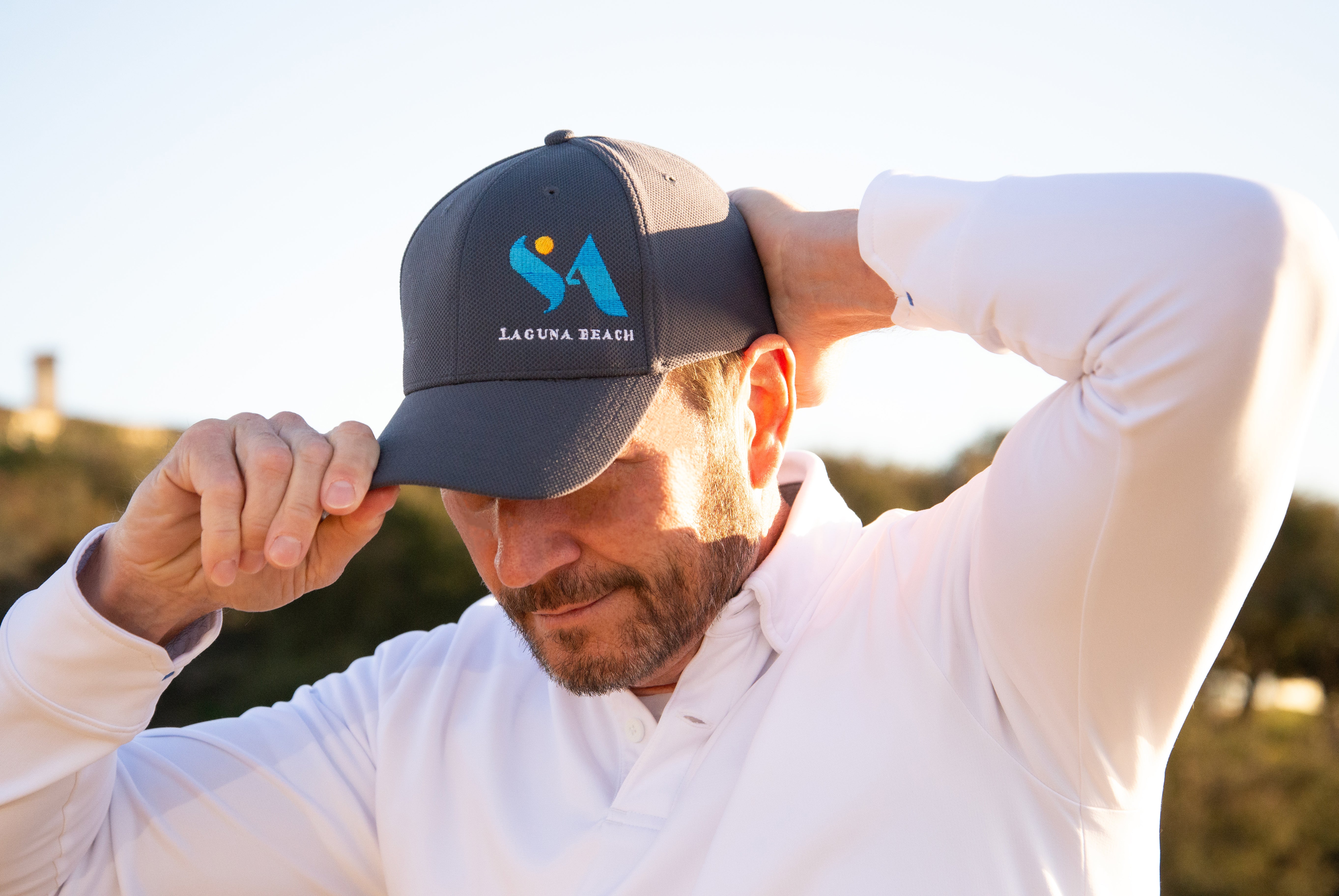 SA Laguna Beach Hat Graphite/Blue Logo