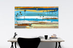 Load image into Gallery viewer, Coastal Modern Abstract over Modern Desk

