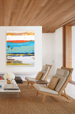 Load image into Gallery viewer, Abstract Art in Modern Living Room

