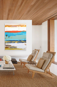 Abstract Art in Modern Living Room
