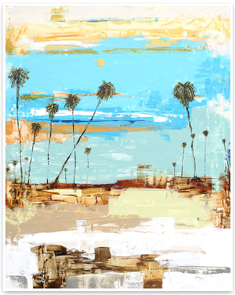 Palm Trees Beckon - Laguna Beach Artist