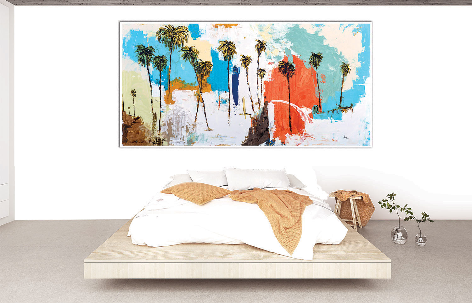 Abstract Palm Trees Bedroom