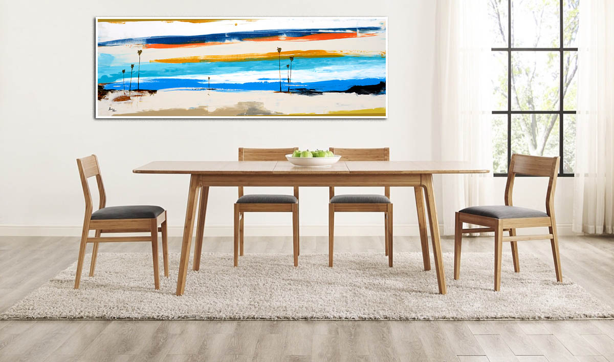 Coastal Modern Abstract in Dining Room