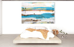 Load image into Gallery viewer, The Lagoon - Seascape Series over bed
