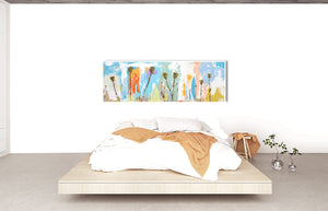 Steve Adam Horizontal Painting in Modern Bedroom