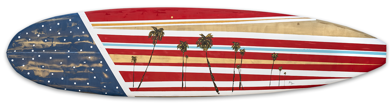 Palm Flag Surfboard